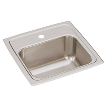 ELKAY  BLR151 Lustertone Classic Stainless Steel 15" x 15" x 7-1/8", 1-Hole Single Bowl Drop-in Bar Sink with 2" Drain