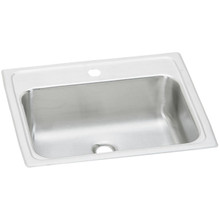 ELKAY  PSLVR19171 Celebrity Stainless Steel 19" x 17" x 6-1/8", 1-Hole Single Bowl Drop-in Bathroom Sink with Overflow