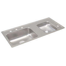 ELKAY  DRKAD371760R4 Lustertone Classic Stainless Steel 37-1/4" x 17" x 6", Double Bowl Drop-in Classroom ADA Sink