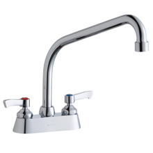 ELKAY  LK406HA10L2 4" Centerset with Exposed Deck Faucet with 10" High Arc Spout 2" Lever Handles Chrome