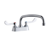 ELKAY  LK406AT12T4 4" Centerset with Exposed Deck Faucet with 12" Arc Tube Spout 4" Wristblade Handles