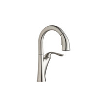 ELKAY  LKHA4032LS Harmony Single Hole Bar Faucet with Pull-down Spray and Forward Only Lever Handle Lustrous Steel