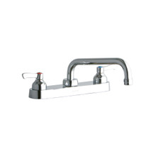 ELKAY  LK810TS08L2 8" Centerset with Exposed Deck Faucet with 8" Tube Spout 2" Lever Handles Chrome