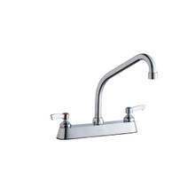 ELKAY  LK810HA08L2 8" Centerset with Exposed Deck Faucet with 8" High Arc Spout 2" Lever Handles Chrome