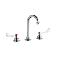 ELKAY  LK800GN04T4 8" Centerset with Concealed Deck Faucet with 4" Gooseneck Spout 4" Wristblade Handles Chrome