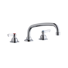 ELKAY  LK800AT10L2 8" Centerset with Concealed Deck Faucet with 10" Arc Tube Spout 2" Lever Handles Chrome
