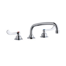 ELKAY  LK800AT10T4 8" Centerset with Concealed Deck Faucet with 10" Arc Tube Spout 4" Wristblade Handles Chrome