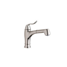 ELKAY  LKEC1042PN Explore Single Hole Bar Faucet with Pull-out Spray Lever Handle Polished Nickel