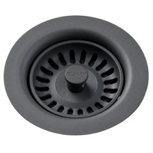 ELKAY  LKQS35GY Polymer Drain Fitting with Removable Basket Strainer and Rubber Stopper -Dusk Gray
