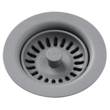 ELKAY  LKQS35GS Polymer Drain Fitting with Removable Basket Strainer and Rubber Stopper -Greystone