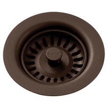 ELKAY  LKQS35MC Polymer Drain Fitting with Removable Basket Strainer and Rubber Stopper -Mocha