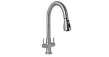HamatUSA  TNPD-1000 BN Three Function Pull Down Two Handle Faucet in Brushed Nickel