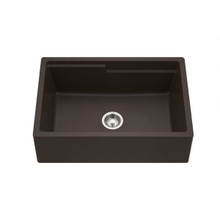 HamatUSA  SIO-3020SAW-BL Granite Apron-Front Workstation Kitchen Sink, Black