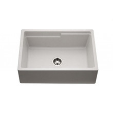 HamatUSA  SIO-3320SAW-WH Granite Apron-Front Workstation Kitchen Sink, White