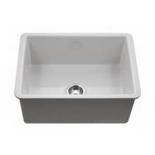 HamatUSA  CHE-2619SU-WH Undermount Fireclay Single Bowl Kitchen Sink, White