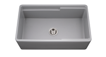 HamatUSA  CHE-3320SAW-MG Apron-Front Fireclay Workstation Single Bowl Kitchen Sink, Matte Grey