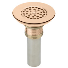 ELKAY  LKVR18-CU 3-1/2" Drain CuVerro Antimicrobial Copper Body Vandal-resistant Strainer and Tailpiece