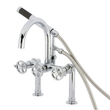 Kingston Brass  AE8101CG Fuller 7-Inch Deck Mount Clawfoot Tub Faucet, - Polished Chrome