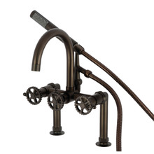 Kingston Brass  AE8105CG Fuller 7-Inch Deck Mount Clawfoot Tub Faucet, - Oil Rubbed Bronze