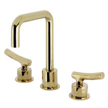 Kingston Brass  KS1452TKL Hallerbos Widespread Bathroom Faucet with Push Pop-Up, - Polished Brass
