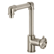 Kingston Brass  KS144RXBN Belknap Single-Handle Bathroom Faucet with Push Pop-Up, - Brushed Nickel
