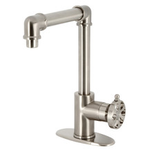 Kingston Brass  KSD144RXBN Belknap Single-Handle Bathroom Faucet with Push Pop-Up, - Brushed Nickel