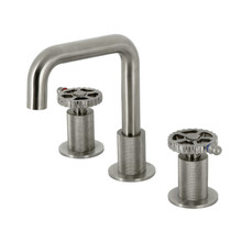 Kingston Brass  KS1418CG Fuller Widespread Bathroom Faucet with Push Pop-Up, - Brushed Nickel