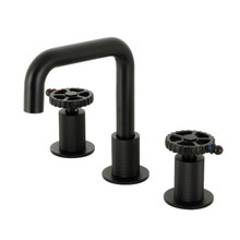 Kingston Brass  KS1410CG Fuller Widespread Bathroom Faucet with Push Pop-Up, - Matte Black
