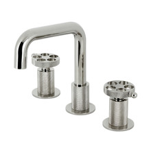 Kingston Brass  KS1416RKX Webb Widespread Bathroom Faucet with Push Pop-Up, - Polished Nickel