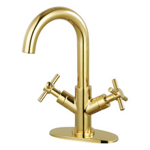 Kingston Brass  Fauceture LS8452JX Concord Two-Handle Bathroom Faucet with Push Pop-Up, - Polished Brass