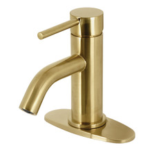 Kingston Brass  Fauceture LSF8223DL Concord Single-Handle Bathroom Faucet with Push Pop-Up, - Brushed Brass