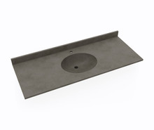 Swanstone VC02255.209 Ellipse 22 x 55 Single Bowl Vanity Top in Charcoal Gray