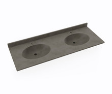 Swanstone CH022612B.209 Chesapeake 22 x 61 Double Bowl Vanity Top in Charcoal Gray