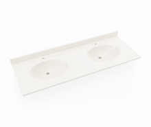 Swanstone CH022732B.018 Chesapeake 22 x 73 Double Bowl Vanity Top in Bisque