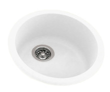 Swanstone US00018RB.010 Undermount Round Bowl Sink in White