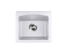 Swanstone QZ01816BS.210 16 x 18 Granite Dual Mount Bar Sink in Opal White