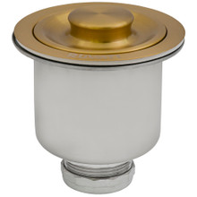 Ruvati  Deep Basket Strainer Drain for Kitchen Sinks all Metal 3-1/2 inch - Brushed Gold Satin Brass - RVA1027GG