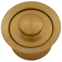 Ruvati  Garbage Disposal Flange with Basket Strainer and Stopper - Brushed Gold Satin Brass - RVA1052GG