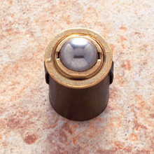JVJ 90041 Polished Brass Ball Catch Without Screws or Strike Plate