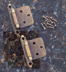JVJ 10134 Antique Brass Finish Flush Self-Closing Hinge (Pair) - Made of Steel