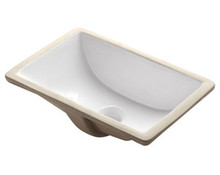 Madeli CB-1813-WH Ceramic Undermount Sink with Overflow - White 18" X 12 13/16" X 6 7/8 "