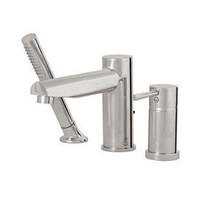 Aquabrass 61013PC Volare Straight Single Handle Tub Filler Faucet with Handshower - Polished Chrome