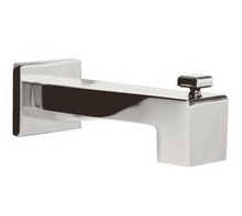 Aquabrass 11632BN 5 1/4" Square Tub Spout With Diverter - Brushed Nickel