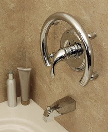 HealthCraft Invisia INV-ACR-ORB Shower Accent Ring With Integrated Support Rail Grab Bar - Oil Rubbed Bronze