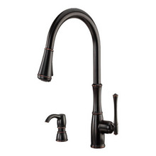 Price Pfister GT529-WH1Y Wheaton Pull-down Kitchen Faucet & Soap Dispenser - Tuscan Bronze