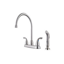 Price Pfister G136-500S Pfirst Series Two Handle Kitchen Faucet With Side Spray - Stainless Steel