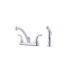 Price Pfister G135-8000 Pfirst Series Two Handle Kitchen Faucet With Side Spray - Chrome