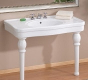 Cheviot 727 Wh 8 Grand Astoria 42 X 23 Console Lavatory Sink With White Legs 8 Centers White