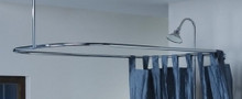 Cheviot 3150/54-CH 24" X 54" Rectangular Shower Curtain Rod for Clawfoot Tub- Chrome