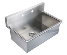 Whitehaus WHNC3120 31" Noah's Collection Commercial Drop-in Laundry / Scrub Sink - Brushed Stainless Steel